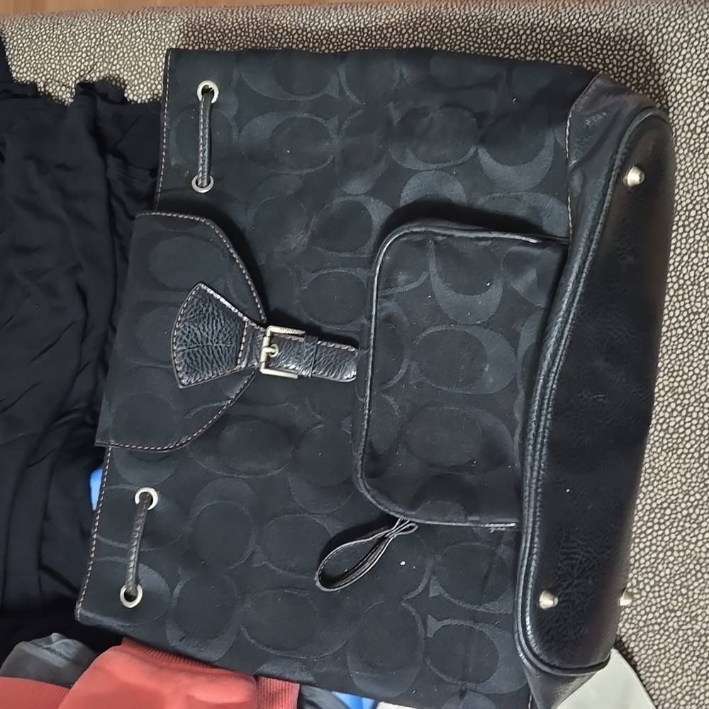 Black coach backpack
